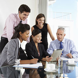 People at desk